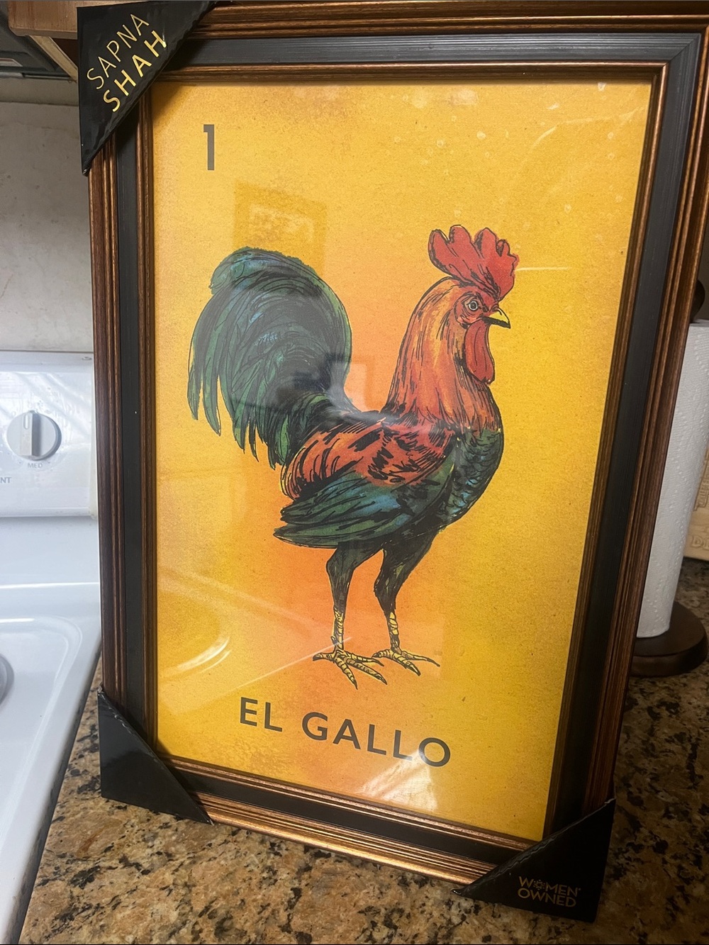 El Gallo Rooster Wall Art - Yellow & Multicolor